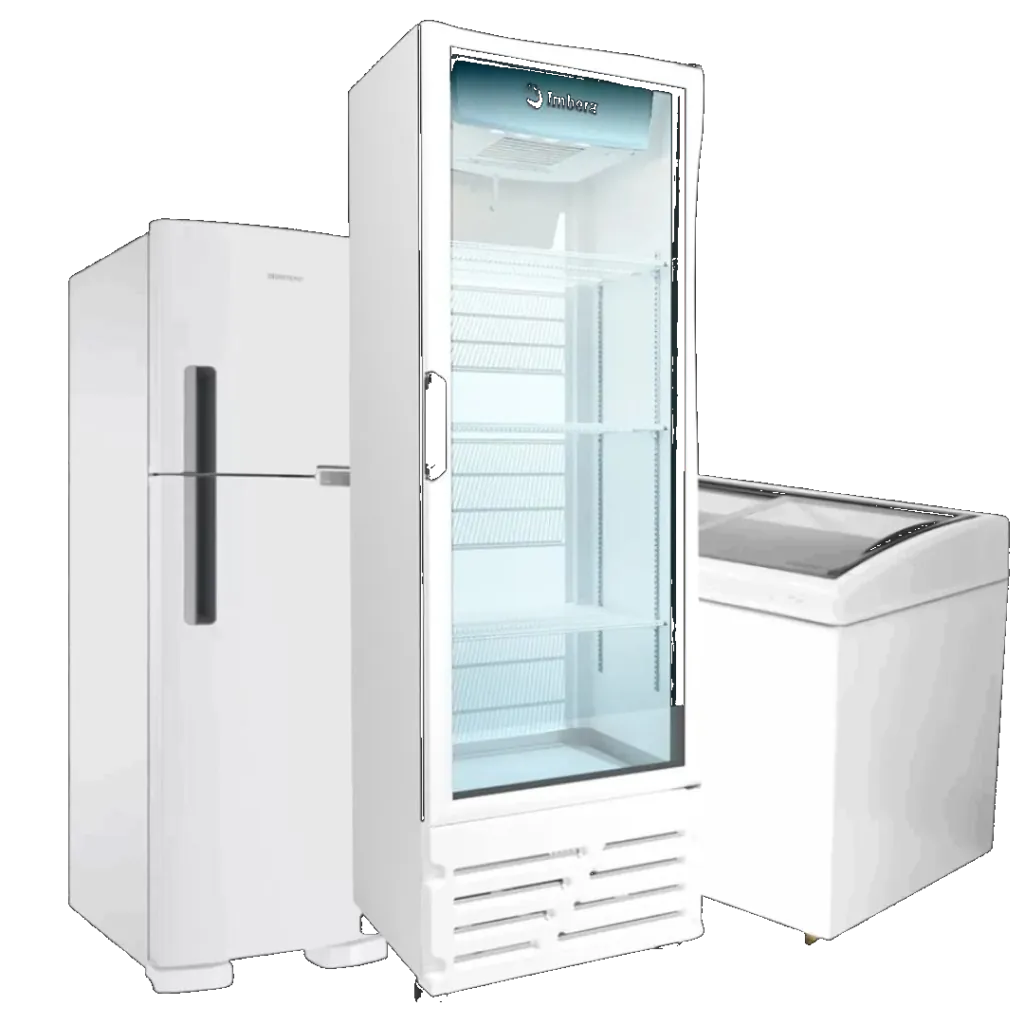 Geladeira, freezer expositor e freezer horizontal
